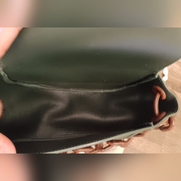 Simon Miller Green and Brown Crossbody Bag with Chain Strap - Picture 12 of 16